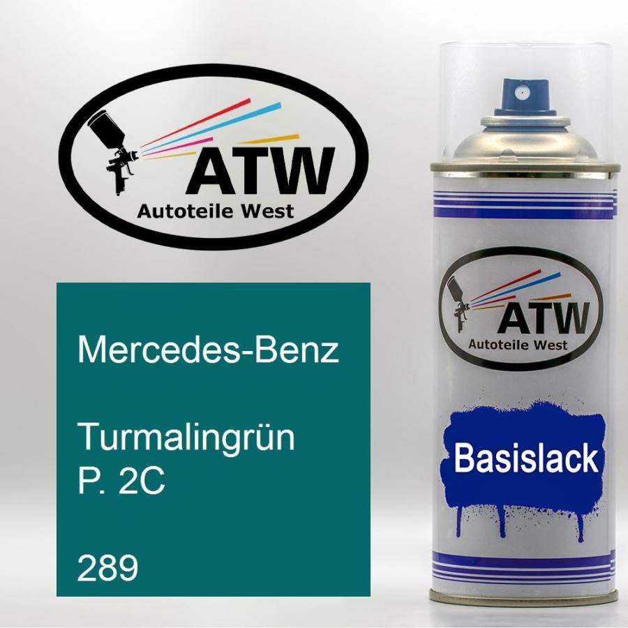 Mercedes-Benz, Turmalingrün P. 2C, 289: 400ml Sprühdose, von ATW Autoteile West.